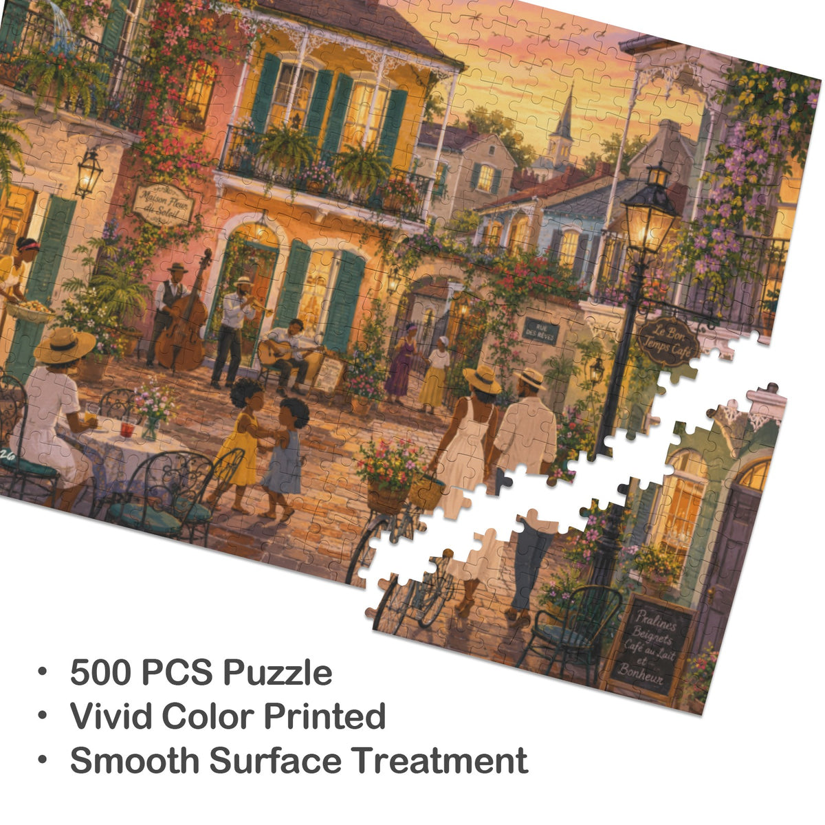 Summer Creole Sunset | 500-Piece New Orleans Louisiana Wooden Puzzle