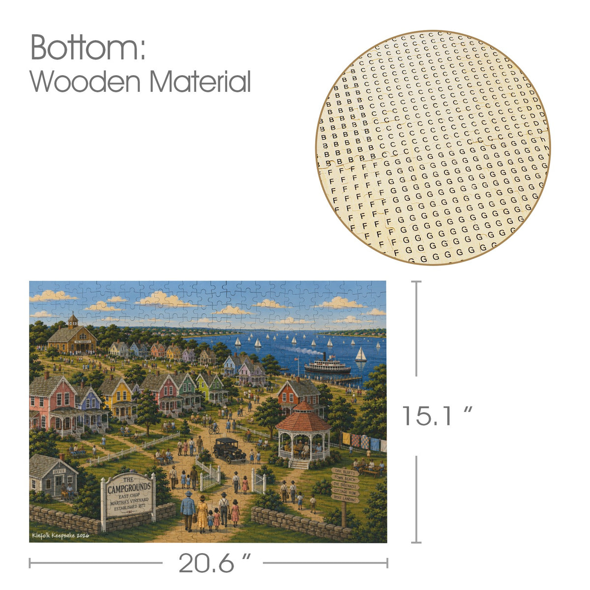The Campgrounds | 500-Piece Martha’s Vineyard Wooden Puzzle
