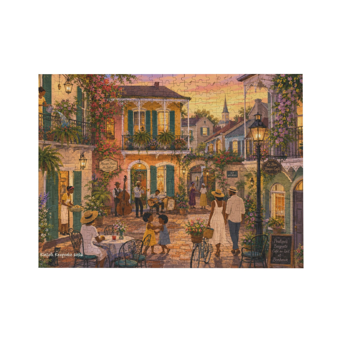Summer Creole Sunset | 500-Piece New Orleans Louisiana Wooden Puzzle