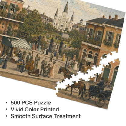French Quarter Promenade | 500-Piece Wooden New Orleans Puzzle