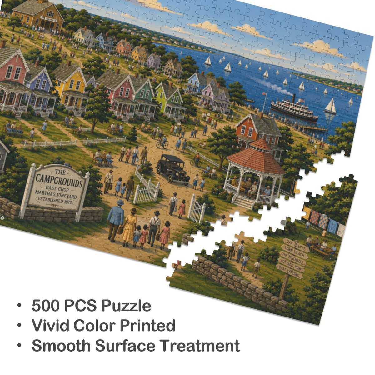 The Campgrounds | 500-Piece Martha’s Vineyard Wooden Puzzle