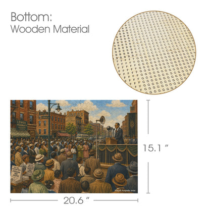 Freedom & Justice on Lenox Avenue | 500-Piece Harlem New York Wooden Puzzle