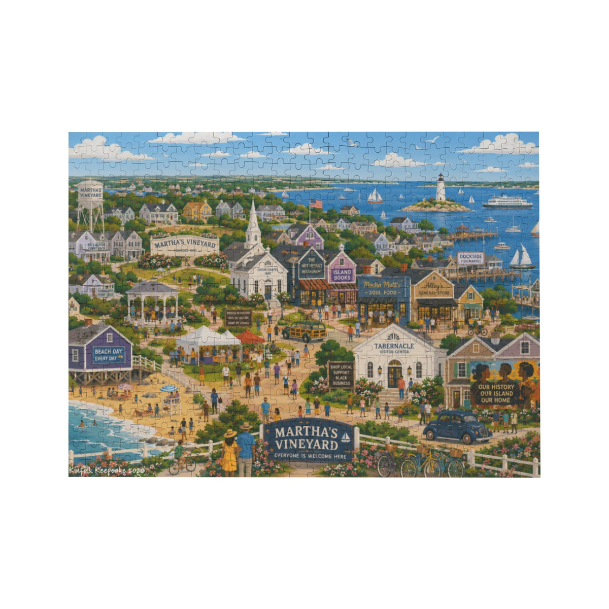 Vineyard Summer | 500-Piece Martha’s Vineyard Wooden Puzzle