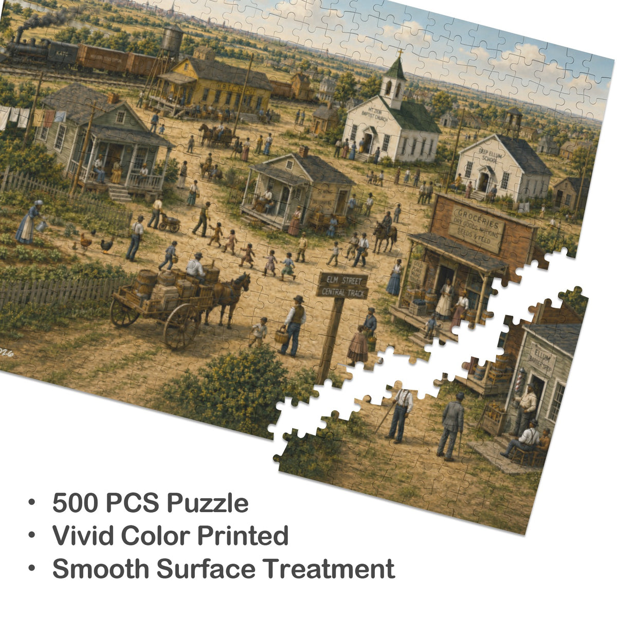 Deep Ellum Rising | Historic Dallas 500-Piece Wooden Puzzle