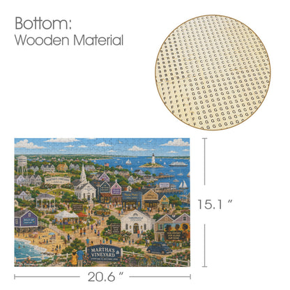 Vineyard Summer | 500-Piece Martha’s Vineyard Wooden Puzzle