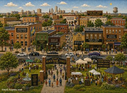 Black Wall Street: Greenwood Reimagined | 500-Piece Tulsa Wooden Puzzle