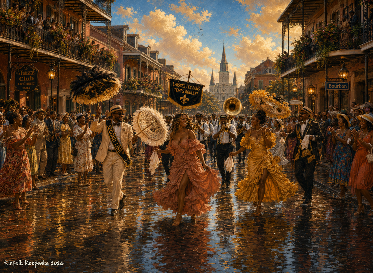 Golden Second Line in New Orleans | 500- Piece Wooden Puzzle