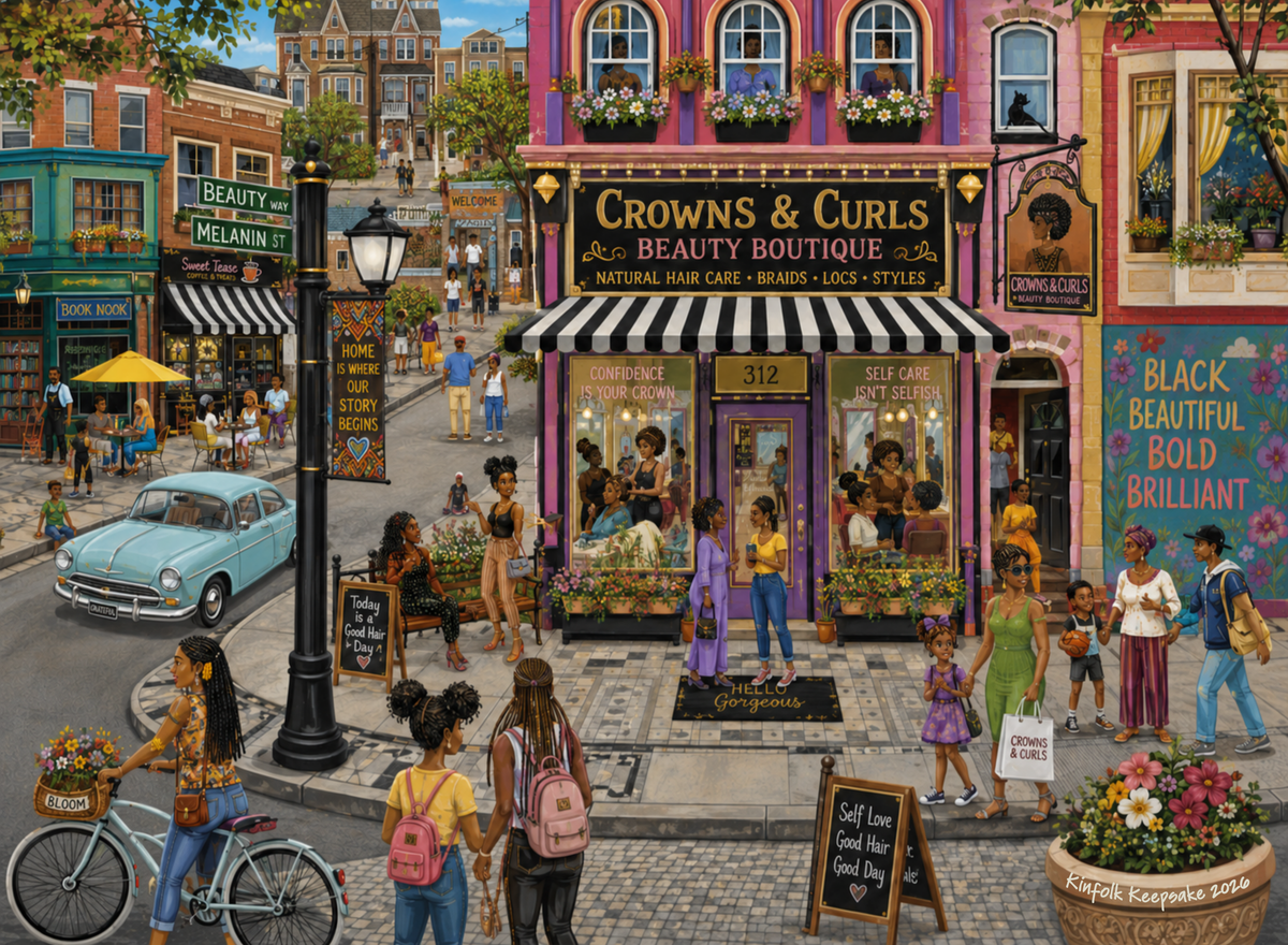 Crowns and Curls | 500-Piece Wooden Jigsaw Puzzle