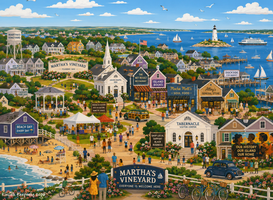 Vineyard Summer | 500-Piece Martha’s Vineyard Wooden Puzzle