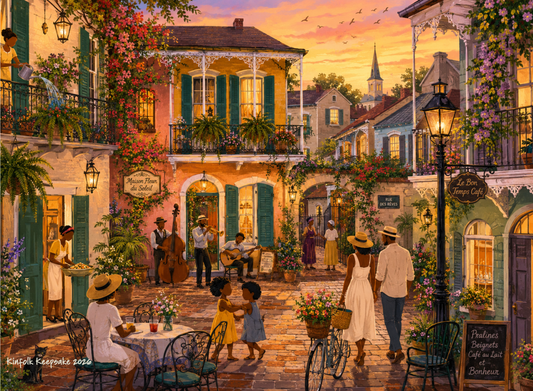 Summer Creole Sunset | 500-Piece New Orleans Louisiana Wooden Puzzle