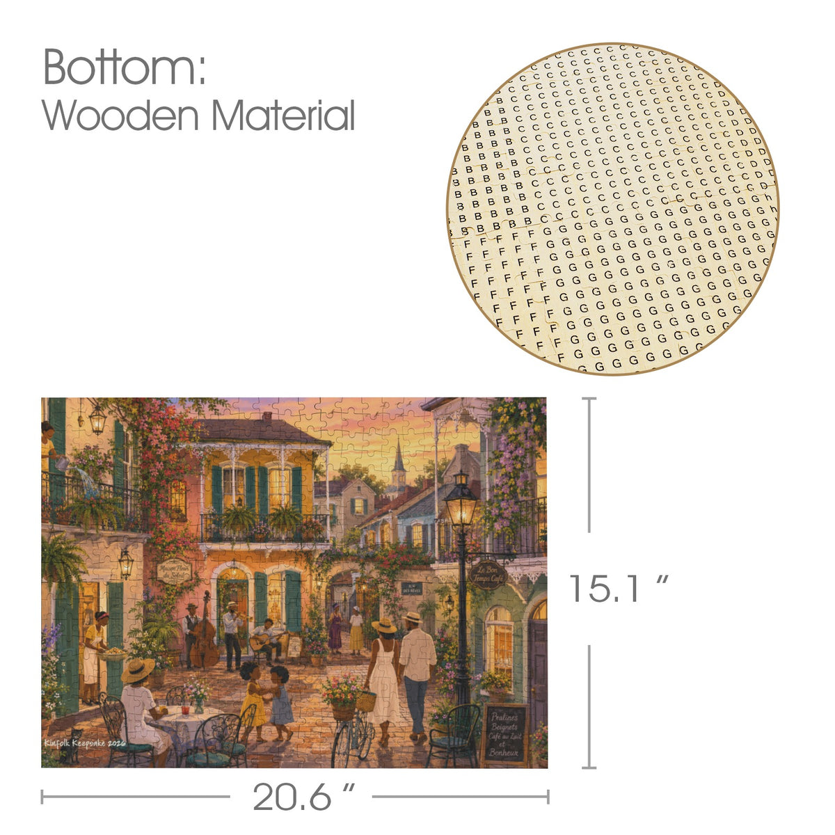 Summer Creole Sunset | 500-Piece New Orleans Louisiana Wooden Puzzle