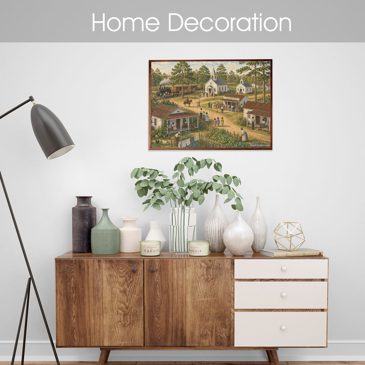 Tamina Village in Golden Light | Southeast Texas 500-Piece Wooden Puzzle
