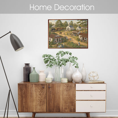 Tamina Village in Golden Light | Southeast Texas 500-Piece Wooden Puzzle