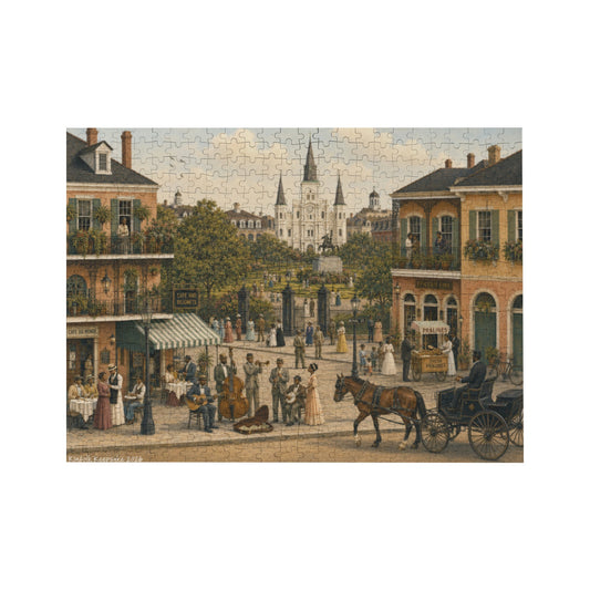 French Quarter Promenade | 500-Piece Wooden New Orleans Puzzle