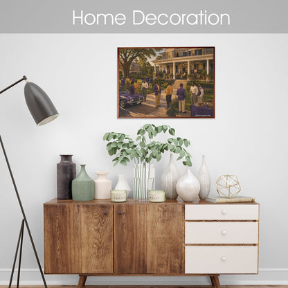 Purple & Gold on the Yard | 500-Piece Wooden Puzzle